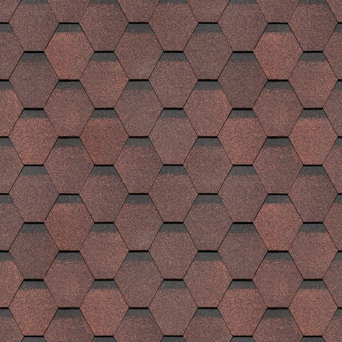 Окисленная Гибкая черепица Деке Simple Сота Коричневый (1кв.м)