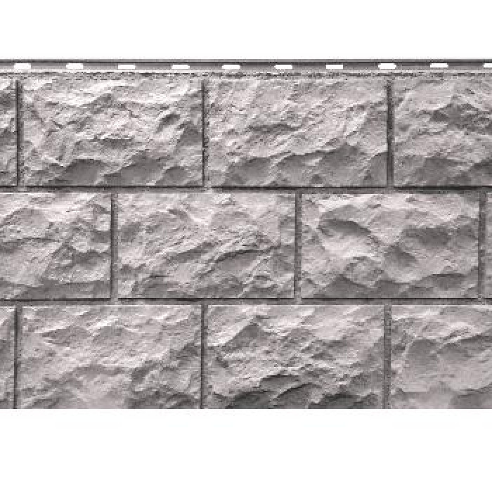 Фасадная панель под камень FineBer Дачный Доломит Светло-серый 1120x473