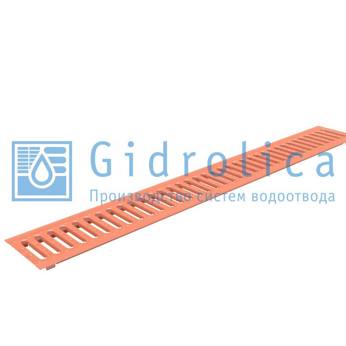 Решетка водоприемная Gidrolica Standart:Артикул 502. РВ -10.13,6.100 - штампованная медная, кл. А15